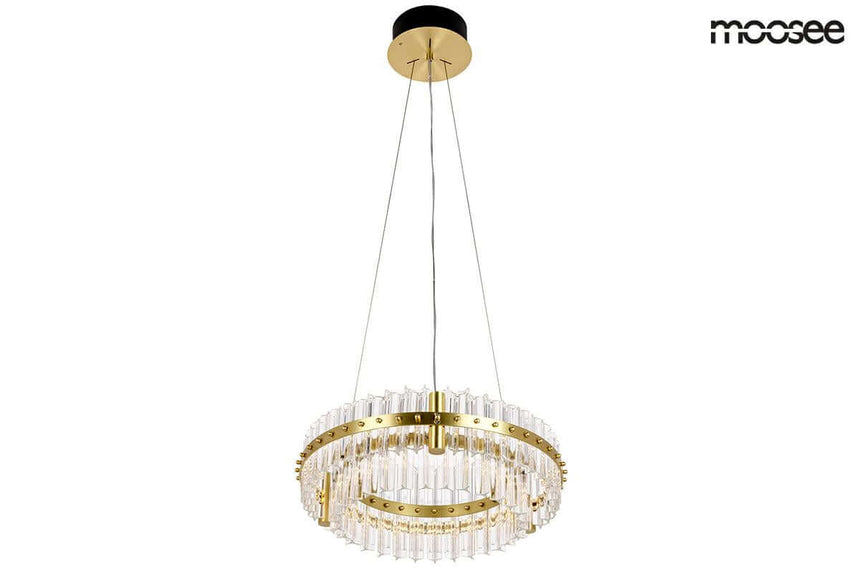 Saturnus 47 Duo függőlámpa arany – LED, kristály, csiszolt acél