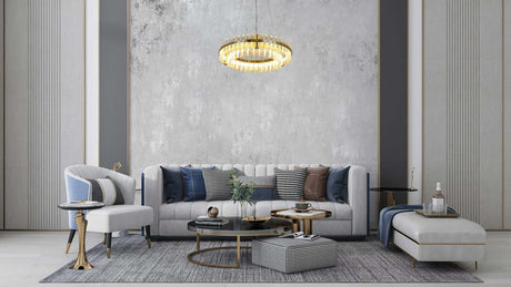 Saturnus 47 Duo függőlámpa arany – LED, kristály, csiszolt acél