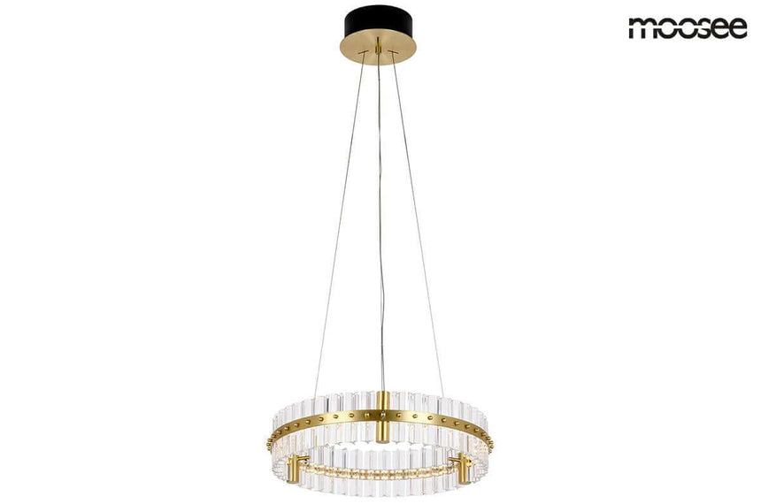 Saturnus 47 függőlámpa arany – LED, kristály, csiszolt acél