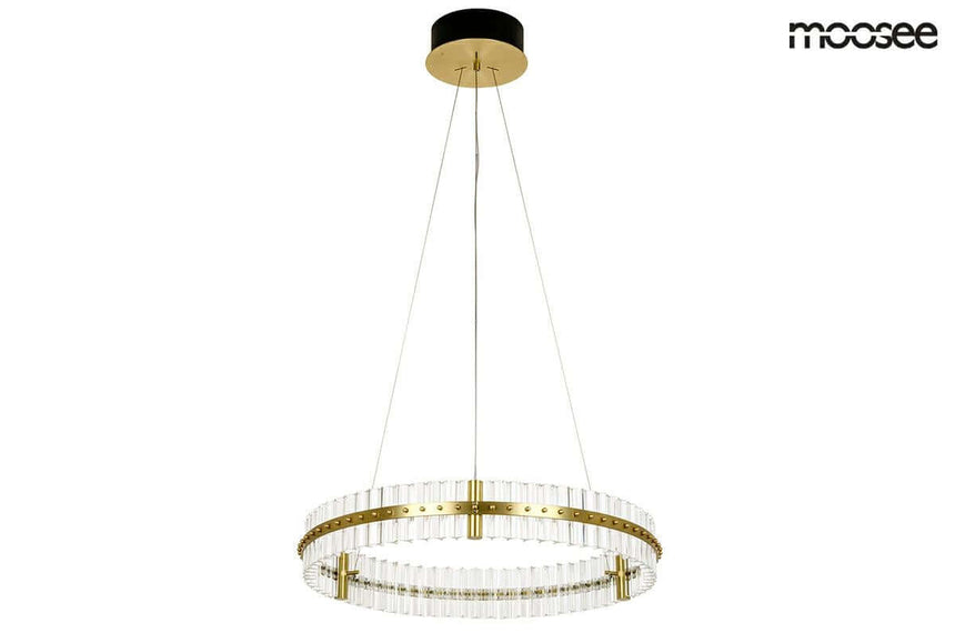Saturnus 70 függőlámpa arany – LED, kristály, csiszolt acél