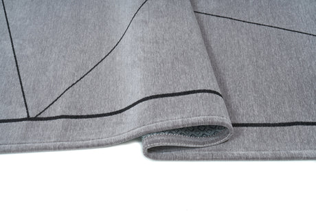 Linea Gray modern szőnyeg szálszerkezete közelről