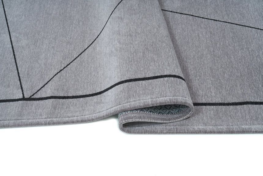 Linea Gray modern szőnyeg szálszerkezete közelről