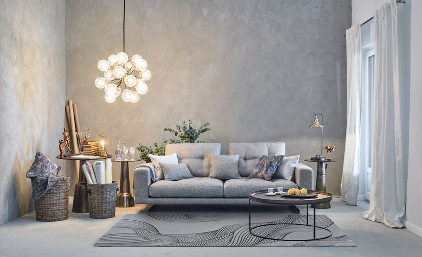 Lipari Gray modern szőnyeg mintázata közelről