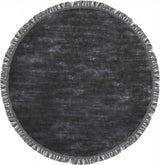 Luna Midnight kerek viszkóz szőnyeg felülnézetből, mélykék színben