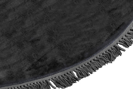 Luna Midnight kerek viszkóz szőnyeg szálszerkezete közelről