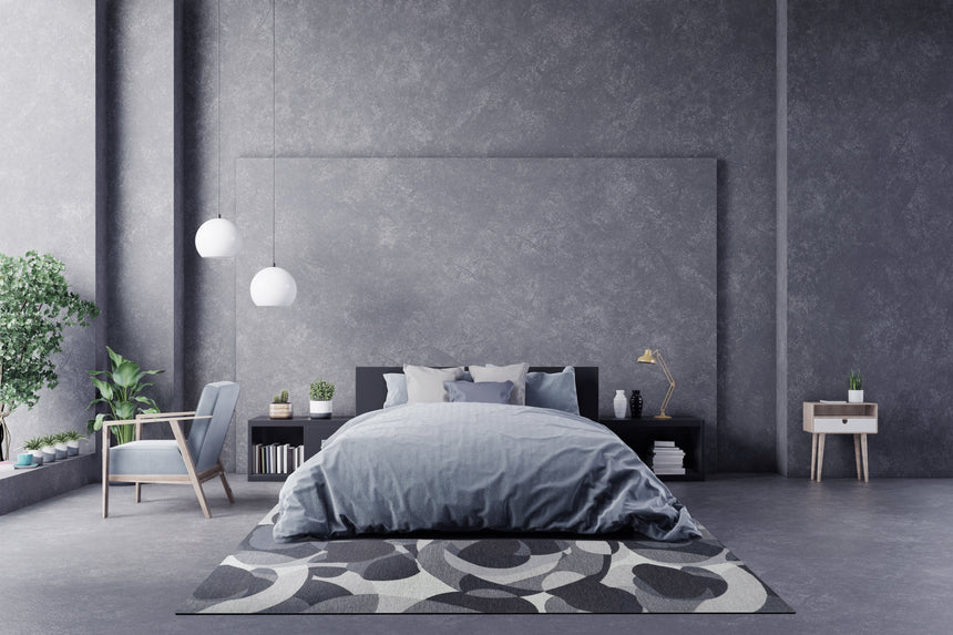 Mare Blue modern szőnyeg berendezett enteriőrben