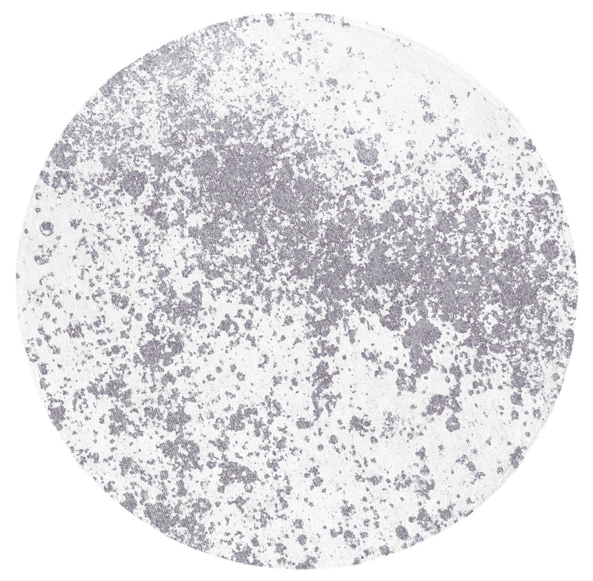 Moon Light Gray kerek modern szőnyeg felülnézetből, világosszürke színben