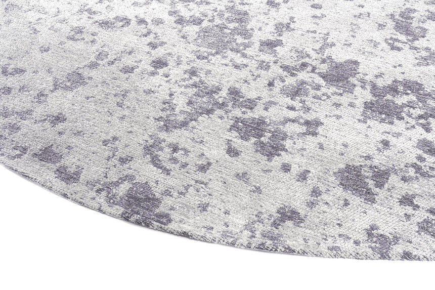 Moon Light Gray kerek modern szőnyeg szálszerkezete közelről
