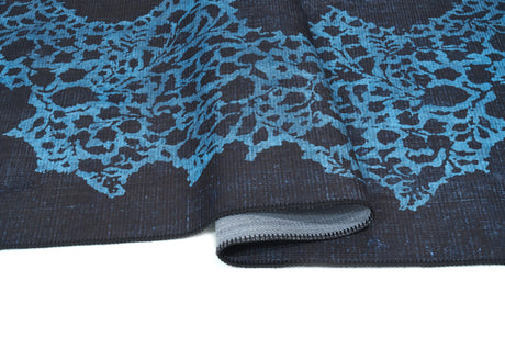 Ornament Blue poliészter szőnyeg nappaliban