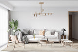 Ornate Beige gyapjú szőnyeg berendezett szobában