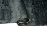 Plain Dark Blue viszkóz szőnyeg szálszerkezete közelről