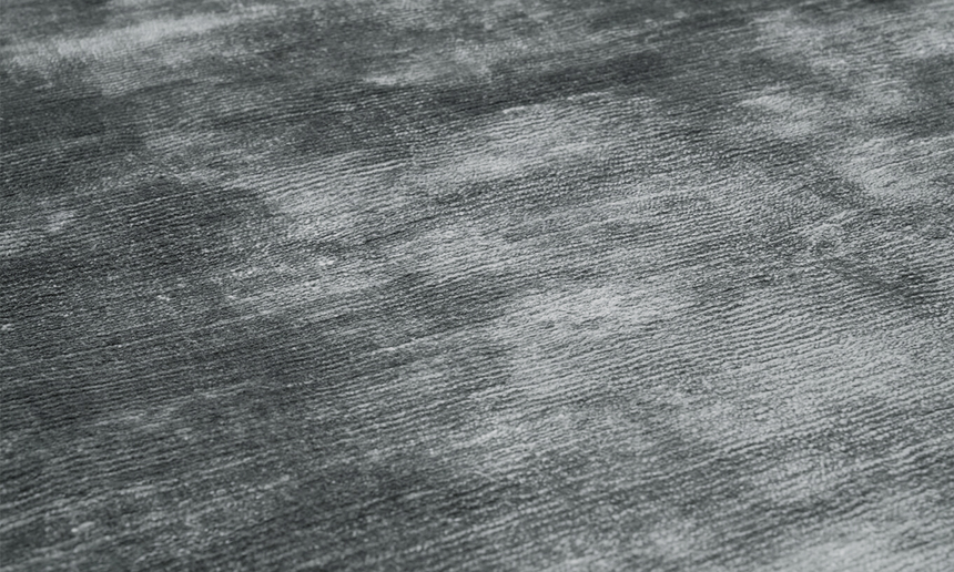 Plain Steel Gray viszkóz szőnyeg szálszerkezete közelről