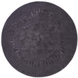 Radius Dark Gray kerek gyapjú szőnyeg felülnézetből, sötétszürke színben