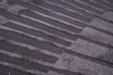 Radius Dark Gray kerek gyapjú szőnyeg nappaliban