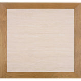 Romeo szögletes asztallap 70x70 cm, krém márvány betét, tölgy keret
