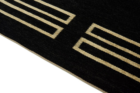 Royal Black modern szőnyeg szálszerkezete közelről