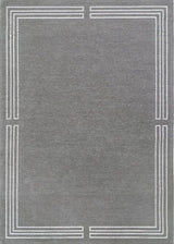 Royal Grey modern szőnyeg felülnézetből, szürke art deco mintával