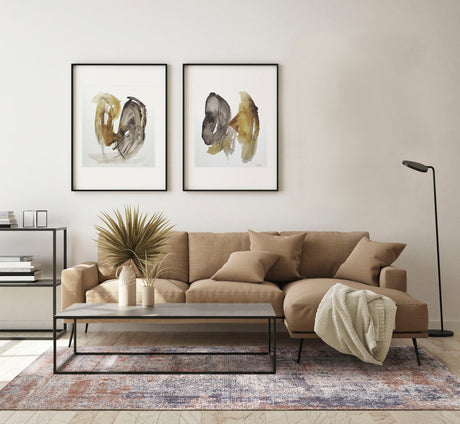 Rustic Beige modern szőnyeg felülnézetből, rusztikus bézs mintával
