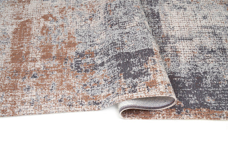 Rustic Beige modern szőnyeg felhajtott sarokkal, hátoldalával