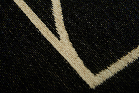 Signet Black modern szőnyeg nappaliban