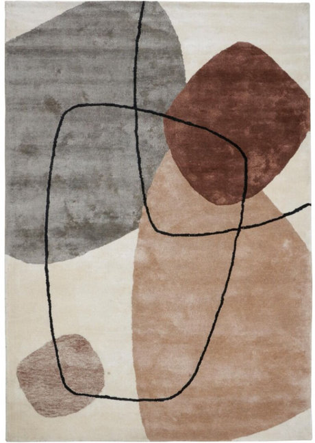 Tamaris Sand viszkóz szőnyeg felülnézetből, homokszín árnyalatban