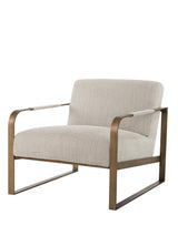 Tavo II club chair fotel világos kárpitban, mély lounge üléssel