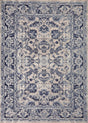 Tebriz Antique Blue modern szőnyeg felülnézetből, antikolt kék színben