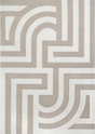 Tiffany Beige modern szőnyeg felülnézetből, bezs art deco mintával