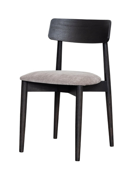 Tivi keskeny kárpitozott étkezőszék, 45 cm szélesség, grafit fa vázon