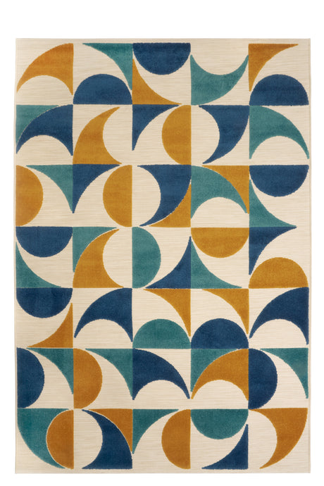 Verano kültéri szőnyeg felülnézetből, színes mintával
