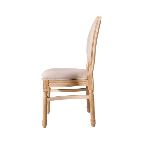 Monarch Full Tap szék ovális kárpitozott háttámlájának részlete